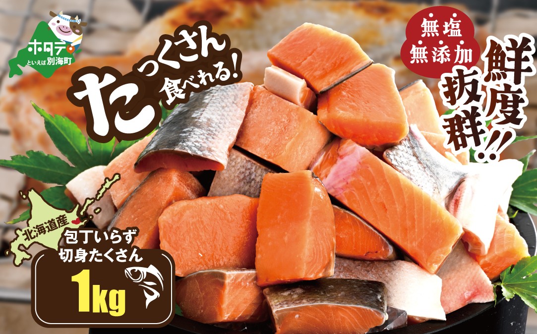 【配送月が選べる】北海道産 カット秋鮭 約 1kg （500g×2） 天然 無塩 訳あり サイズ不揃い【KT0000046】（ 鮭 海鮮 規格外 不揃い 鮭切身 冷凍 訳あり 鮭 切り身 さけ シャケ サケ 鮭 フレーク おかず 弁当 魚 わけあり 人気  訳アリ 別海町 ふるさとチョイス ふるさと納税 ランキング キャンペーン )