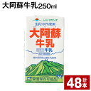 【ふるさと納税】大阿蘇牛乳 250ml 48本 牛乳 ミルク 成分無調整牛乳 乳飲料 乳性飲料 熊本県産 国産 九州 熊本県 菊池市 送料無料