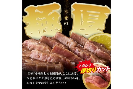 【訳あり】贅沢！やわらか！至福の時間！！厚切り塩だれ牛タン！！1kg（250g×4パック）