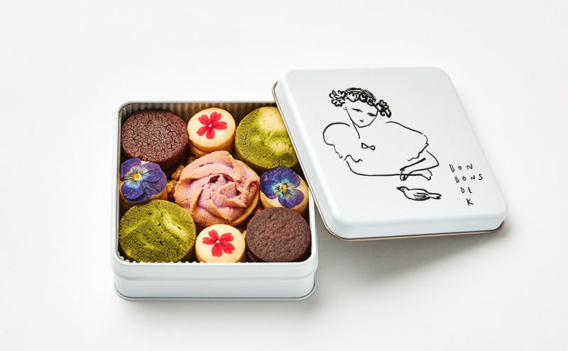 焼き菓子詰め合わせ　La Boîte à bonheur  -la fleur -クッキー缶＋フィナンシェ9個 焼菓子 グルテンフリー 米粉 スイーツ 洋菓子 プレゼント ギフト 贈り物 茅ヶ崎市 神