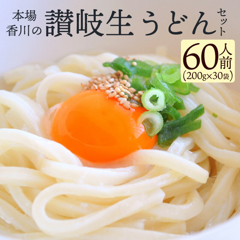 【ふるさと納税】讃岐うどん 香川 讃岐 生うどん セット 60人前 (小分け 30袋）大容量 [ うどん モチモチ感 コシ 人気 カレーうどん 釜玉 かけだし ざるうどん まとめ買い 麺類 お取り寄せ 送料無料 香川県 三豊市 返礼品 お取り寄せグルメ 食品 15,000円 瀬戸内讃岐工房 ]