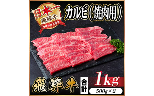 飛騨牛　カルビ　焼肉　1kg【1487353】