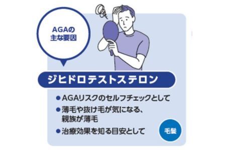 AGAによる薄毛リスクが、髪の毛数本でわかる!【毛髪ホルモン量測定キット(DHT)】