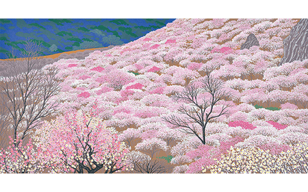 「爽薫 梅の里」  【 版画 額付 小川手漉和紙 小暮真望 東松山 埼玉県 】