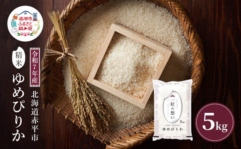 【先行予約】令和7年産 北海道 赤平産 ゆめぴりか 5kg 白米 精米 米 北海道 ごはん ご飯 ライス おにぎり