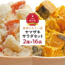 【ふるさと納税】食卓にもう一品　ヤマザキ サラダ（16パック）セット_01776 | ポテトサラダ かぼちゃサラダ ポテサラ ファミリーサイズ 男爵いも 男爵芋 じゃがいも かぼちゃ 南瓜 個食 惣菜 おかず チルド 冷蔵 旭川市 北海道 送料無料