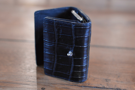 CoinCatcher(クロコダイル)｜栃木県 益子町 ふるさと納税 コインキャッチャー ブラック クロコダイルレザー 革 日用品（BB015）