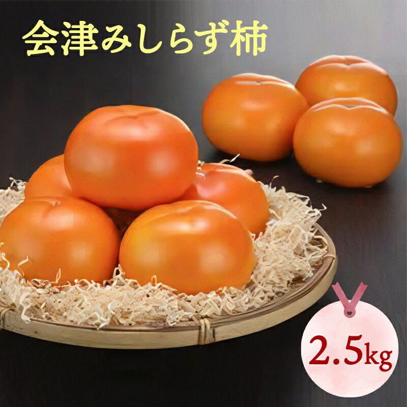 【ふるさと納税】皇室献上柿として有名な北御山産 会津みしらず柿 2.5kg｜会津若松 果物 フルーツ 柿 かき 会津身不知柿 會津 会津 身しらず 2025年産 令和7年産 [0672]