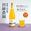 【ふるさと納税】【愛媛県産】田縁農園の無添加100% みかんジュース（720ml×3本） ストレート果汁100％