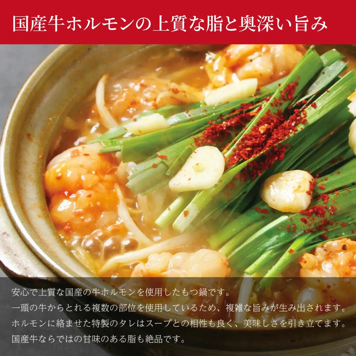 国産牛 もつ鍋セット【4人前】 [C-019004]