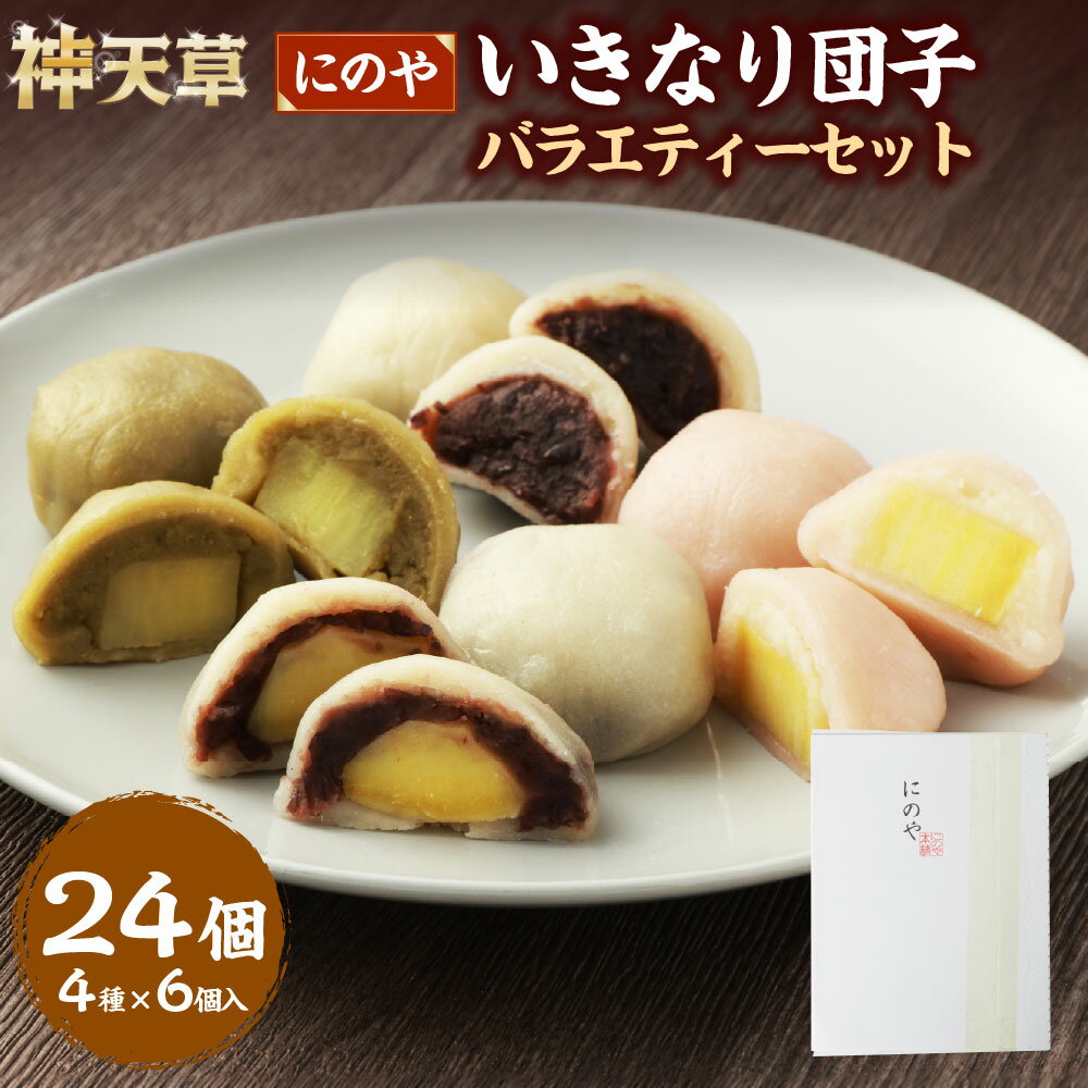 【ふるさと納税】熊本上天草 にのやのいきなり団子バラエティーセット 24個 4種類 いきなり団子・あん団子・茶団子・白あん団子 だんご さつまいも サツマイモ 小豆餡 白餡 スイーツ お菓子 和菓子 おやつ デザート 詰め合わせ 冷凍 国産 九州 熊本県 上天草市 送料無料