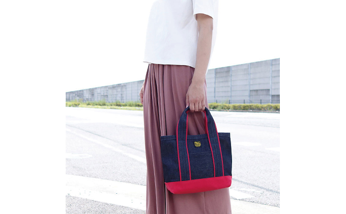 バンナイズ　スタッフオーダートート／Akiモデル　デニム×ターコイズブルー