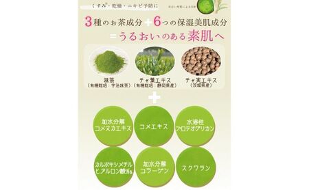 抹茶の生せっけん70g チューブタイプ 泡立てネット付き （石けん 洗顔 泡
