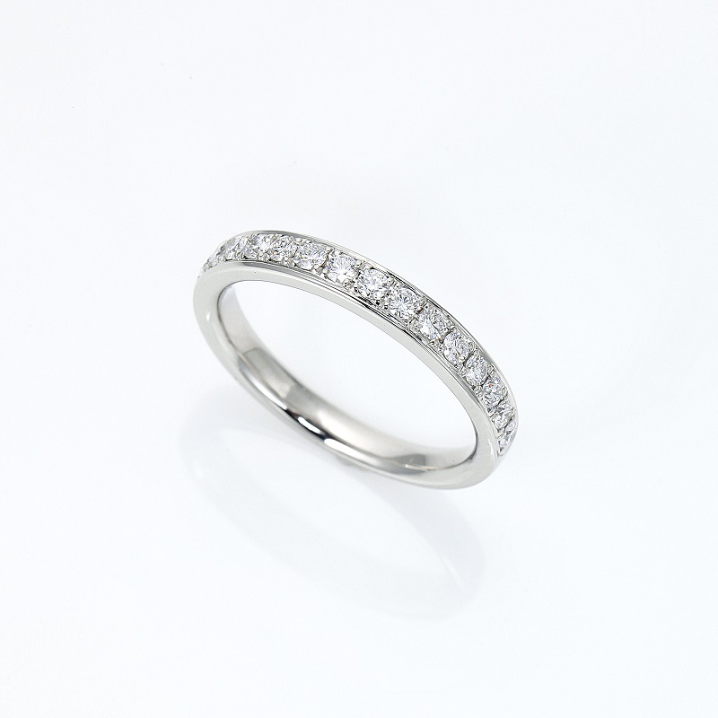 Deliciae　Pt950kf　クーフー地金　ハーフエタニティリング　ダイヤモンド【0.36ct】鑑別書付　K05036-H