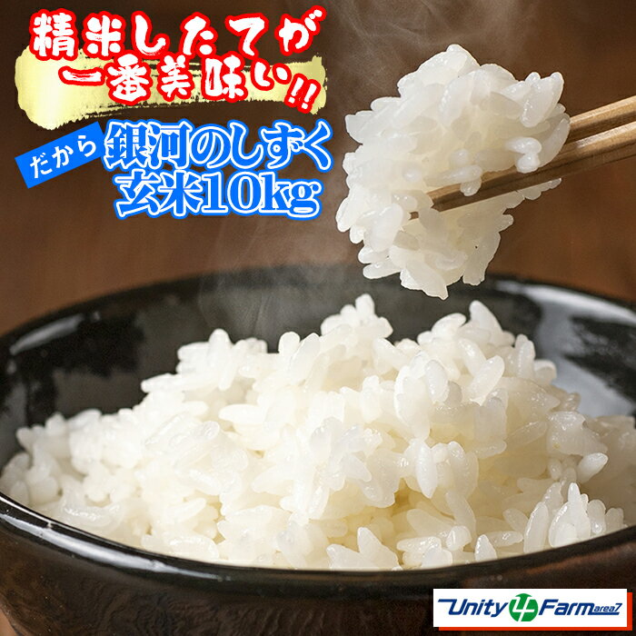 【ふるさと納税】 玄米 おすすめ 岩手県 雫石町 銀河のしずく 10kg 選べる 発送月 ／ 10キロ 国産 米 お米 こめ コメ ライス スーパーフード ヘルシー ご飯 ごはん 人気 産地直送 農家直送 期間限定 数量限定 おにぎり 弁当 送料無料 仕送り 家庭用 自宅用 ユニティファーム