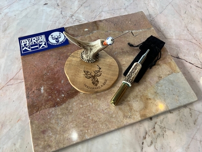 【ふるなび限定】丹沢湖ベース 蚊取り線香ホルダー＆火吹き棒セットA FN-Limited-SP【 鹿角 蚊取り線香 蚊取り線香ホルダー 火吹き棒 火吹棒 ハンドメイド アウトドア キャンプ ソロキャン