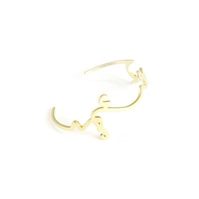 ふるさと納税 静岡市 【國廣沙織×三代目板金屋】Hiraganaバングル　ふじさん　ゴールドSサイズ　1個 |  | 02