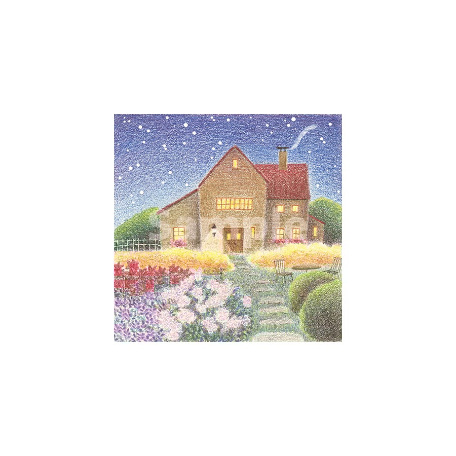 
渡辺美香子 版画作品「アニバーサリーな夜」
