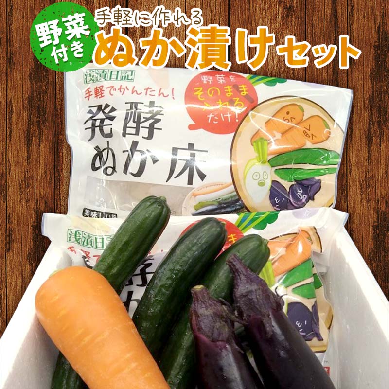 【ふるさと納税】野菜付き！手軽に作れるぬか漬けセット ぬか漬け 漬物 漬け物 野菜 手作り F21C-179