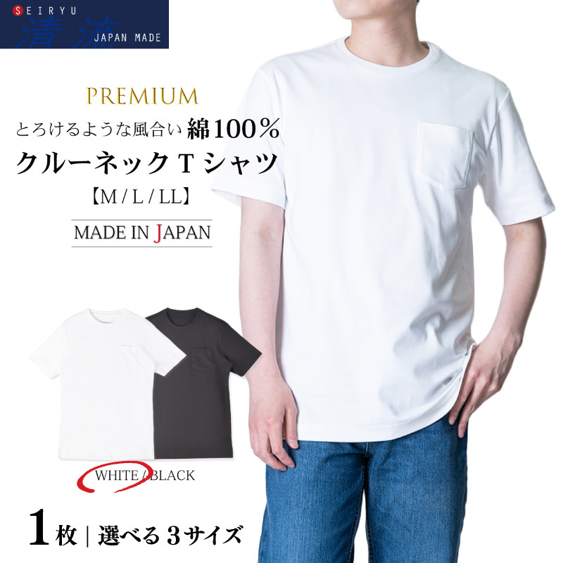 
【 メンズ 】 クルーネック 半袖 Tシャツ 1枚 白 スビンプラチナム 綿100％ ホワイト（STKJ23-040）YYY
