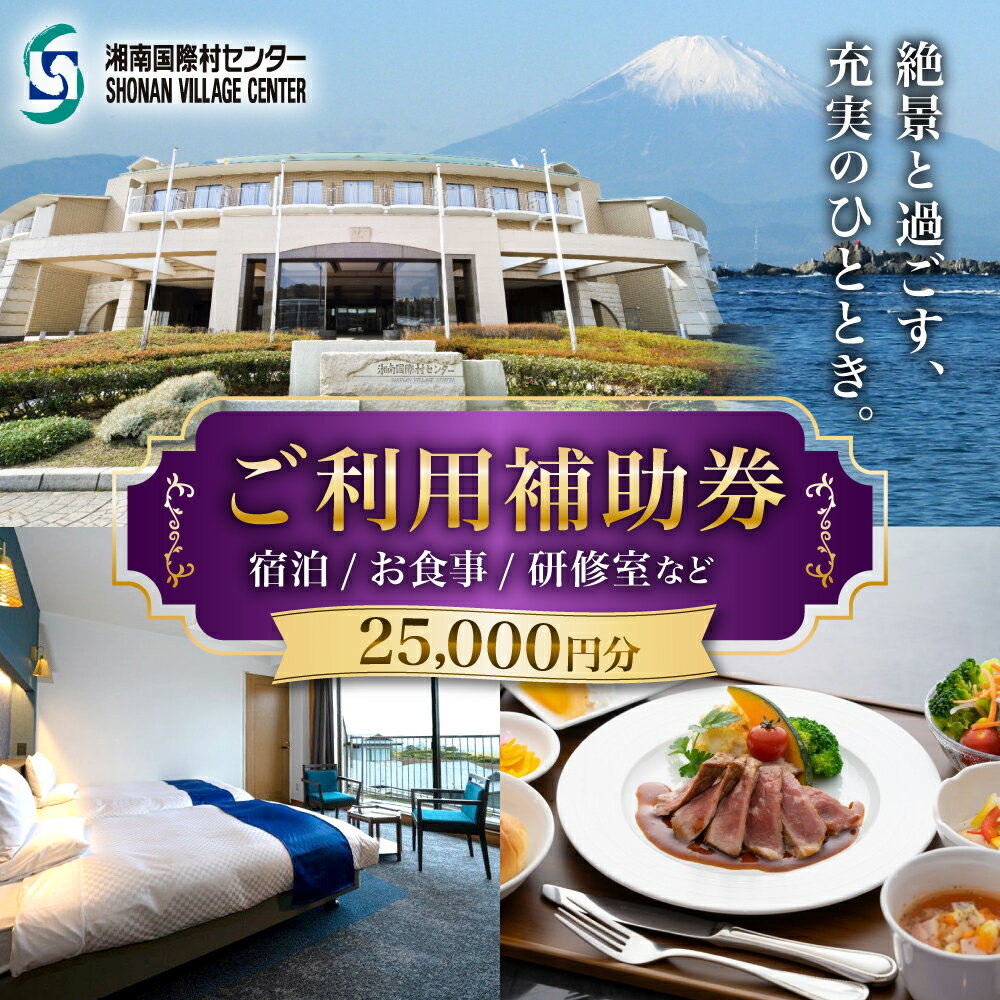 【ふるさと納税】ご利用補助券 25000円分 ( 5000円 × 5枚 ) ／ 旅行券 宿泊チケット 旅行チケット 湘南国際村センター 温水プール 自然 駐車場完備 神奈川県【(株)湘南国際村協会 湘南国際村センター】[ASBQ006]