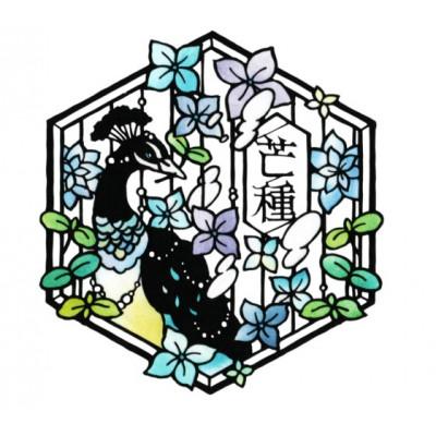 ふるさと納税 川越市 KOEDO川越硝子「切り絵ガラスアート」M(芒種) |  | 02