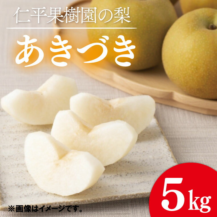 【ふるさと納税】★先行予約★ 【2026年9月発送】仁平果樹園の梨 「あきづき」5kg (8個～14個) (9月中旬より順次配送) | 旬 果物 新鮮 フルーツ ギフト 梨 ナシ 益子町産梨 甘い あまい 糖度11.5以上 糖度保証 果汁 果肉 栃木県 益子町 (DB003)