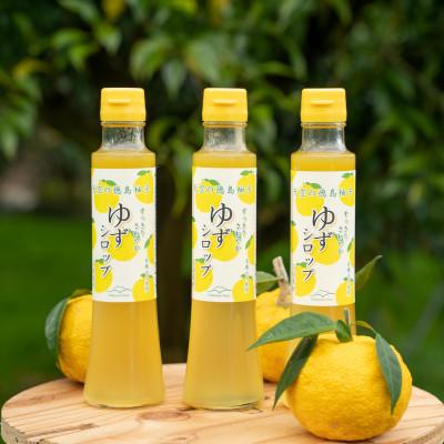 ふるさと納税 三好市 ゆずシロップ200ml 3本(有機ゆず100%・5倍希釈)