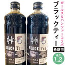 【ふるさと納税】ブラックティー BLACK×TEA 合計1.2L 600ml×2本 ガールズ&パンツァー×ケイズコーヒーコラボ 紅茶 ダージリン 希釈用 飲料 ボトル コラボ ガルパン ガールズアンドパンツァー 九州 熊本県 菊陽町 送料無料