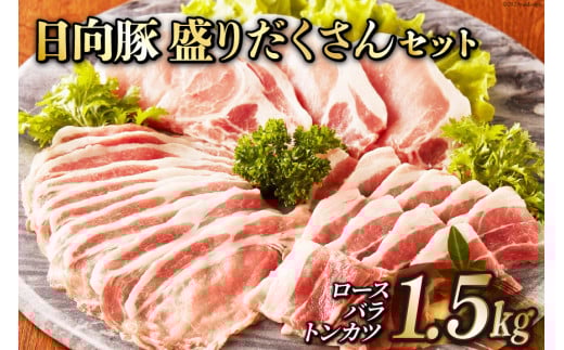日向豚 盛りだくさんセット 1.5kg [JA日向　肉豚部会 宮崎県 日向市 452060632] 肉 豚肉 豚 ロース バラ しゃぶしゃぶ とんかつ トンカツ