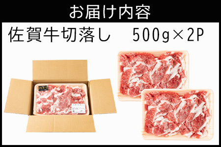 佐賀牛切落し 500g×2P(合計1kg) たっぷり 小分け 牛肉 お肉 切り落し 牛丼 野菜炒め カレー