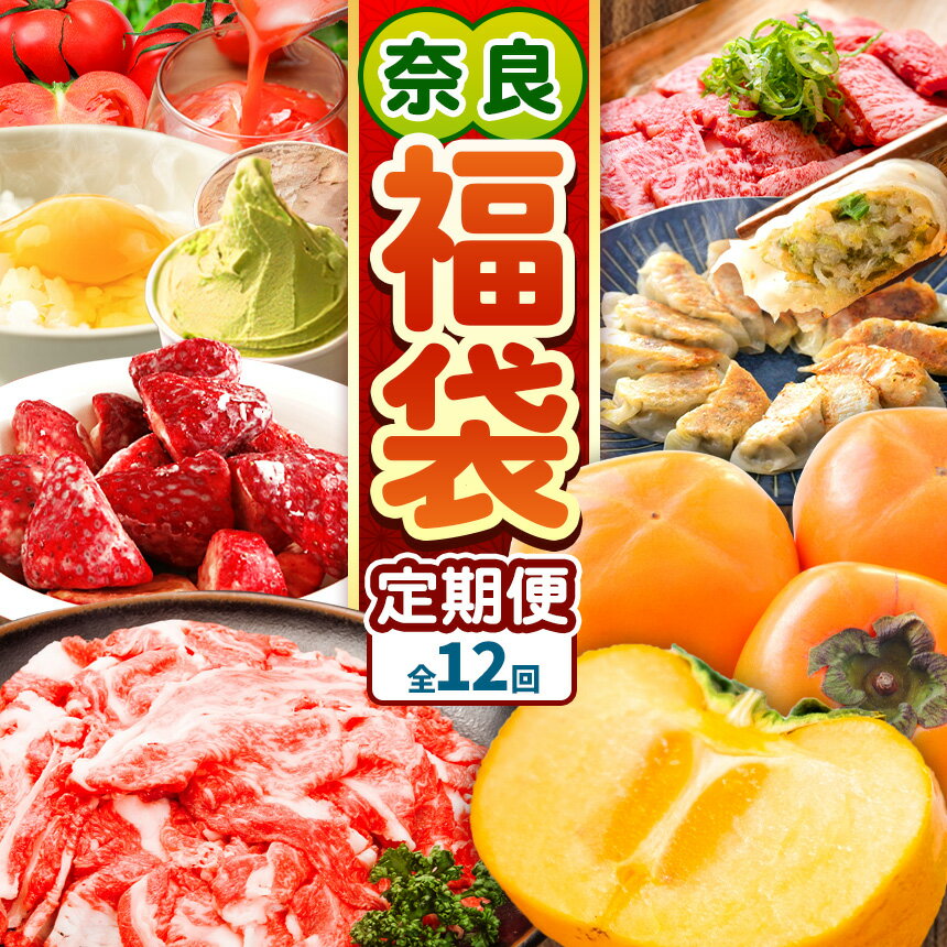 【ふるさと納税】【 定期便12回 】 毎月お届け 五條市 おたのしみ 福袋定期便 | 黒毛和牛 いちご 柿 サイダー 餃子 トマトジュース お菓子 切り落とし ジェラート たまご おかし おやつ アイス あいす 奈良県 五條市