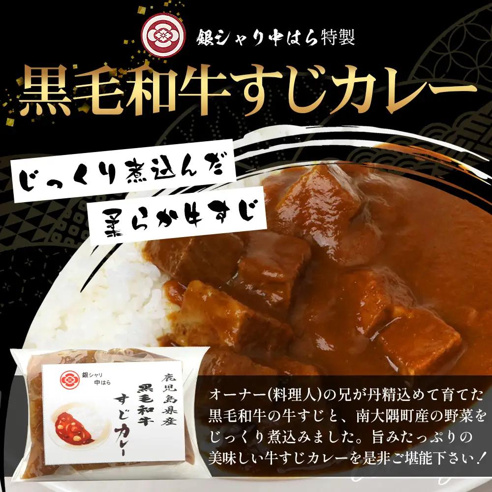 ［2種類］＼日本料理人の手作り／ 鹿児島県産 黒毛和牛レトルトパック 2種セット ≪合計6パック≫ビーフシチュー（240g×3パック）/すじカレー（240g×3パック）GN-11｜鹿児島県 南大隅町 