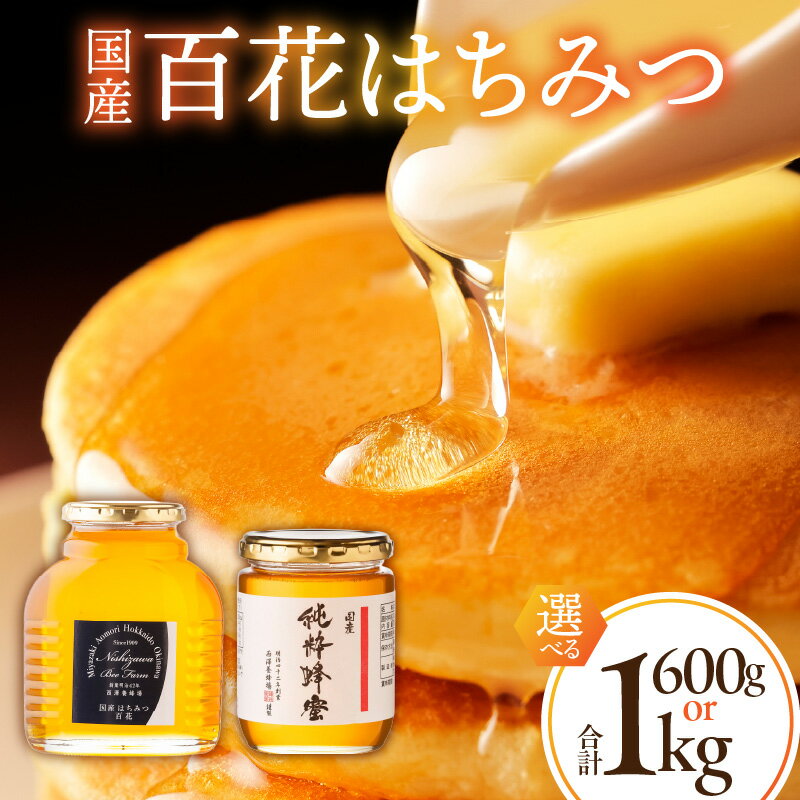 【ふるさと納税】【選べる内容量】【西澤養蜂場】国産百花はちみつ 300g×2本 500g×2本 国産 百花蜜 百花 蜜 蜂蜜 はちみつ 純粋はちみつ 瓶 化粧箱入り 化粧箱 ギフトボックス 贈答 贈答用 贈り物 ギフト お歳暮 プレゼント 百花はちみつ 人気 おすすめ 宮崎県 宮崎市