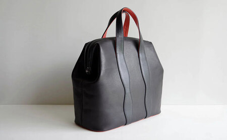 バッグ NANAKO300  牛革 ハンドバッグ トートバッグ VALLEYSHELL 青梅市 ブラック×ブルー
