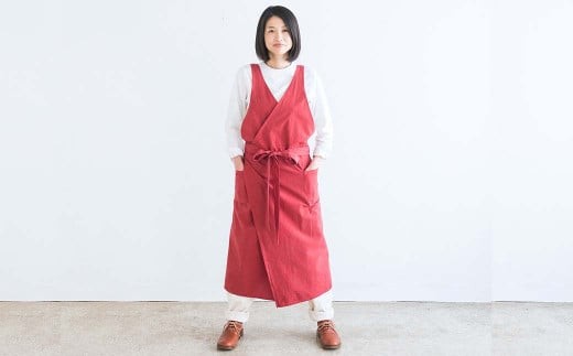 カシュクールエプロン_レッド S-UW-A11A