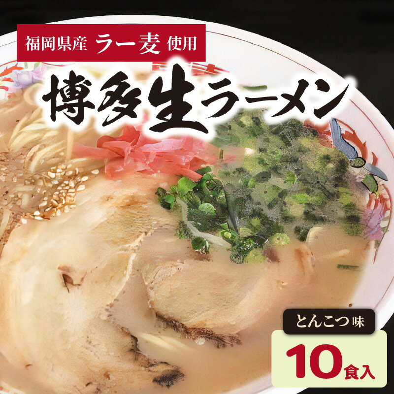 【ふるさと納税】ご当地 ラーメン セット 100g×10食入 生 とんこつ 福岡 特産品 ラーメン県 福岡県産ラー麦 ストレート 濃厚 なめらか 細麺 麺 スープ 国産小麦 食品 人気 おすすめ お取り寄せ お取り寄せグルメ 送料無料