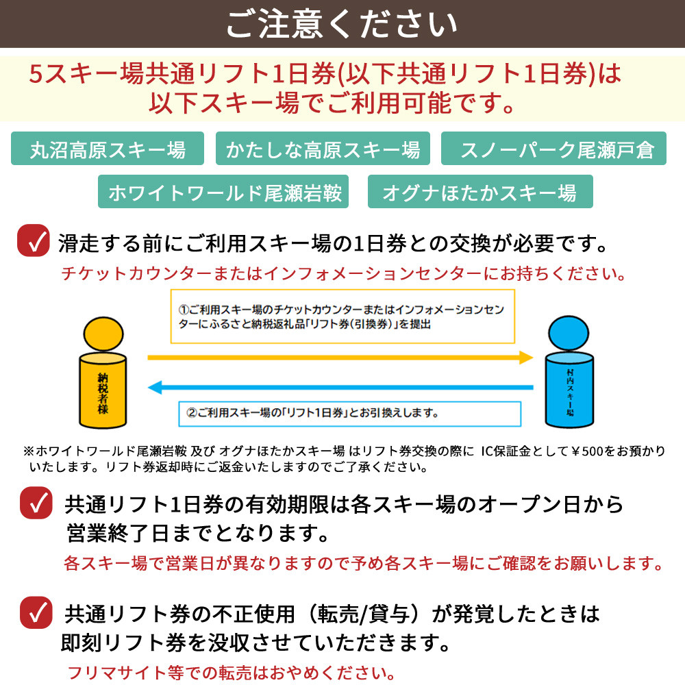 リフト引換券注意