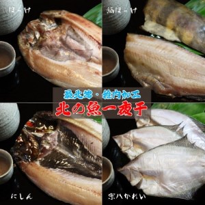 【 北海道 の 居酒屋 気分!】 一夜干し 4種セット ～ ほっけ 縞ほっけ 鰊 宗八かれい【配送不可地域：離島・沖縄県】【1301842】