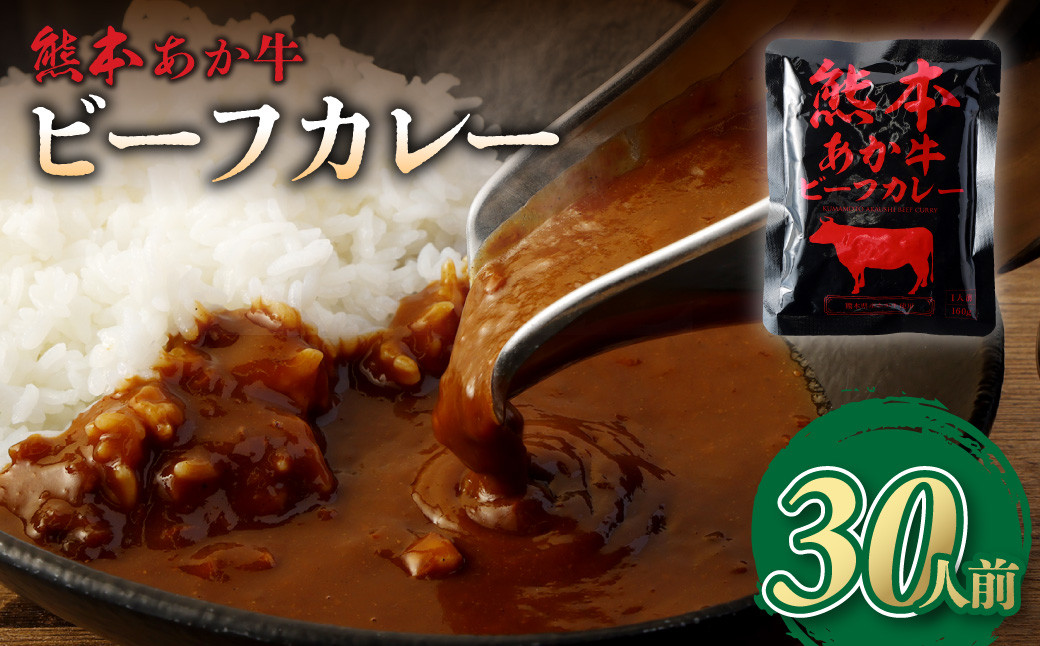 
熊本県産 あか牛使用 くまもとあか牛 ビーフカレー 30人前 計4800g (160g×30袋) あか牛 牛肉 カレー レトルト 30食 4.8kg
