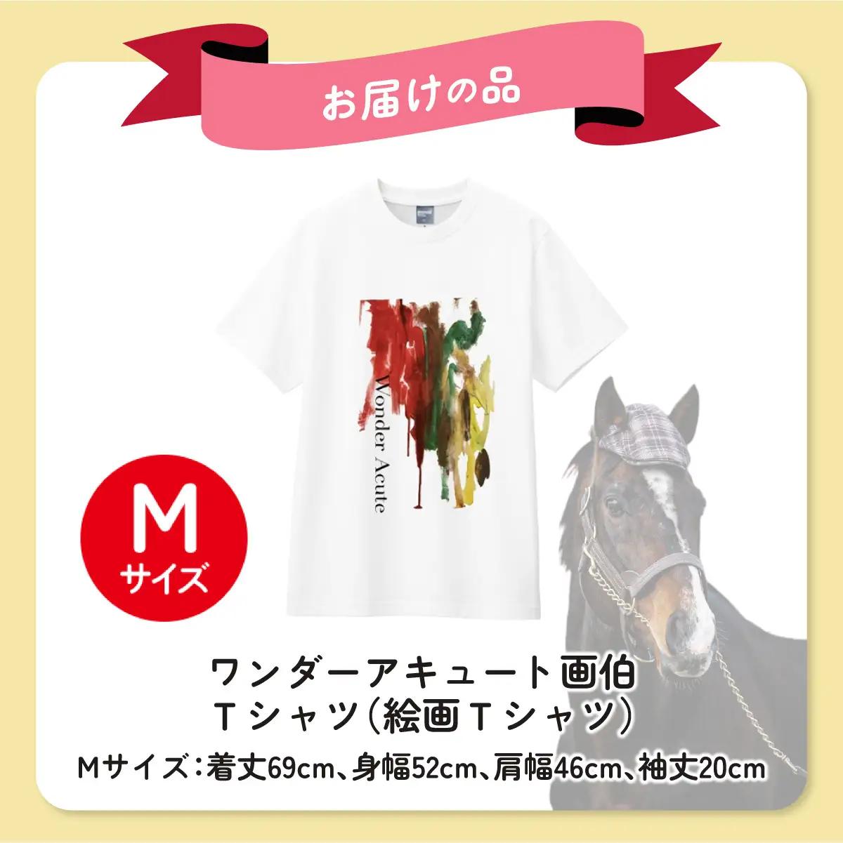 【ワンダーアキュート画伯】作　絵画Ｔシャツ 選べる５サイズ【M】 BRTV211-2