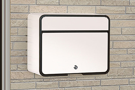 [グリーンライフ] 鍵付スチール郵便ポスト（郵便受け） マットアイボリー【015P014】