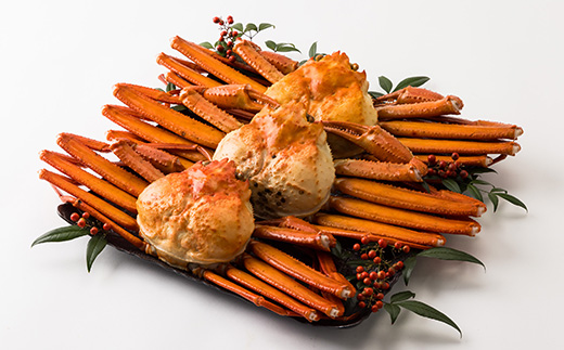 兵庫県香住産 特選釜茹で香住ガニ(紅ズワイガニ)3匹入(約2.2～2.4kg)【9月中旬以降発送】【配送不可地域：離島・北海道・沖縄県・東北・九州】