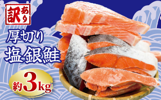 訳あり 厚切り 塩銀鮭 切り身 選べる容量 約3kg 1切 約110～150g 人気 冷凍 大容量 鮭 魚介類 海鮮 規格外 不揃い さけ サケ 鮭切身 シャケ 切り身 冷凍 家庭用 訳アリ おかず 弁当 支援 サーモン 銀鮭切り身 魚 わけあり ふるさと納税鮭 鮭 鮭 ふるさと納税 送料無料 千葉県 銚子市 銚子東洋