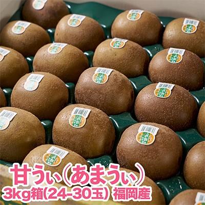 ふるさと納税 大野城市 福岡限定!ブランドキウイ「甘うぃ(あまうぃ)」約3kg箱(24-30玉)(大野城市)