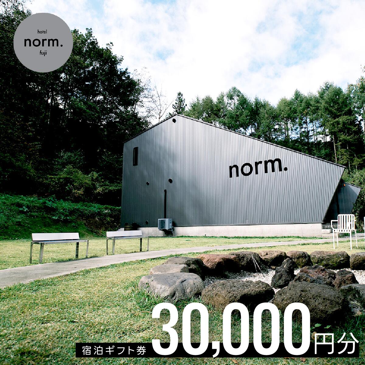 【ふるさと納税】hotel norm. & Resort 共通宿泊ギフト券(30,000円分) ふるさと納税 ホテル テラス 焚火 BBQ 河口湖 旅行 宿泊 ギフト券 山梨県 富士河口湖町 送料無料 FBL001
