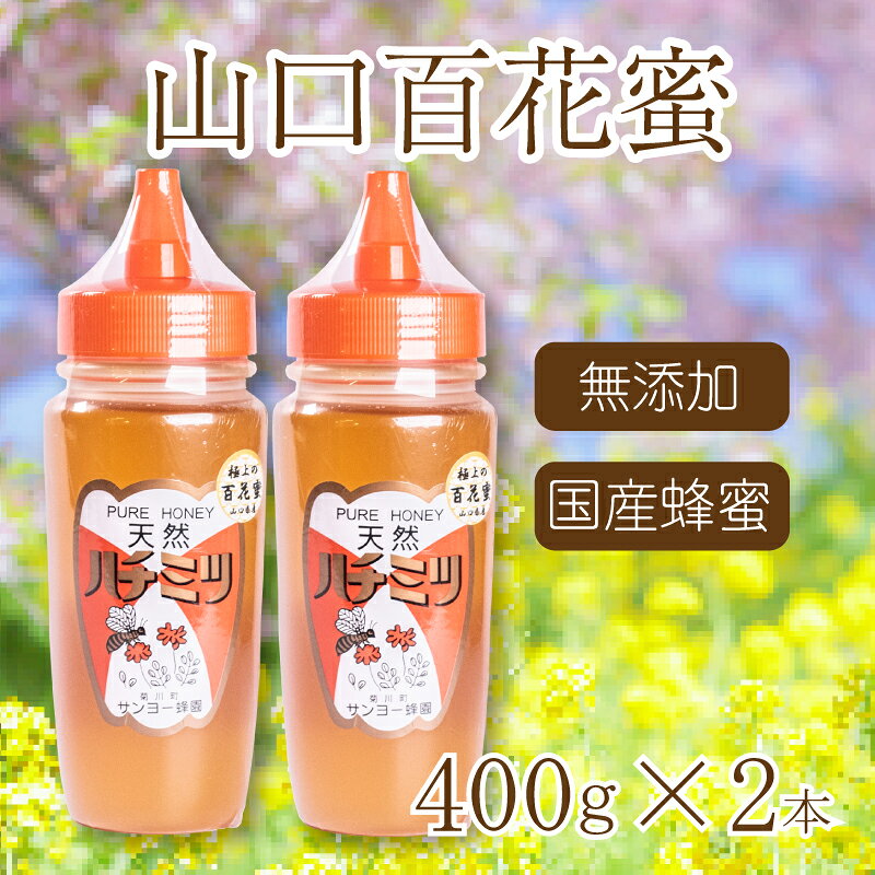 【ふるさと納税】 はちみつ 山口県産 百花蜜 800g（400g×2本）ハチミツ 健康 プレゼント パン や ヨーグルト にも 山口県産 下関