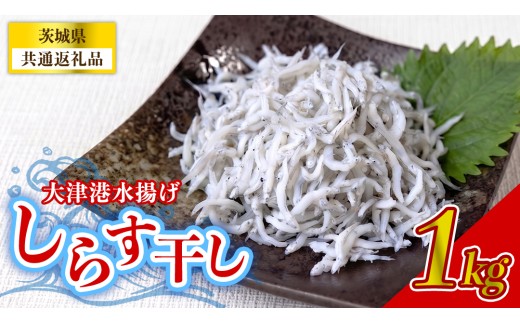 大津港水揚げしらす干し 1kg (茨城県共通返礼品:北茨城市) 冷凍 水揚げ ごはん ご飯 丼 海鮮 魚 名物 グルメ 茨城県 魚介類 ちりめん シラス しらす じゃこ サラダ ふるさと納税 人気 料理（BC001）