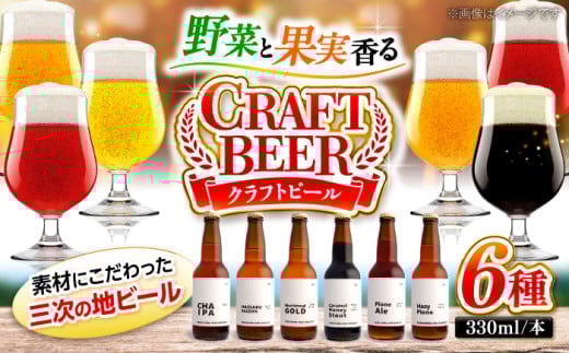 クラフトビール 地ビール 6種類（ピオーネ2種、はっさく、はちみつ、もち麦、お茶）三次市/なちゅbio[APCA002]