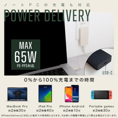 ふるさと納税 海老名市 AC充電器 PD65W USB-C 1ポート アーモンドミルク(MOT-ACPD65-AM) |  | 02